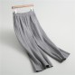 2018 Fall Winter Women Loose Casual Pants Lace UP Elastic Waist Wide leg Wool Knitted Pants Straight Grey Black Beige