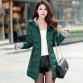 2018 women winter hooded warm coat slim plus size candy color cotton padded basic jacket female medium-long  jaqueta feminina