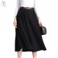 Black and Khaki High Waist Button Front Midi Skirt Women Fall Winter Casual Straight Bottom Wear
