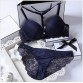 Deep V Sexy Y-line Straps 6 Colors Brassiere Fashion Soft Lace Bra and Panty Set Women Bras Front Closure Female Lingerie Bras  