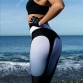 Plaid Yoga Pant Women Sport Leggings Fitness Tights 2018 Winter Black White Patchwork High Waist Pants Activewear
