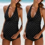 S-5XL Large Size Maternity Swimwear Pregnant Women Swimsuit Two Pieces Plus Size Polka-dot Pregnancy Beach Bathing Tankinis Set 