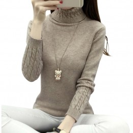 Thick Warm Women Turtleneck 2018 Winter Women Sweaters And Pullovers Knit Long Sleeve Cashmere Sweater Female Jumper Tops RE0973
